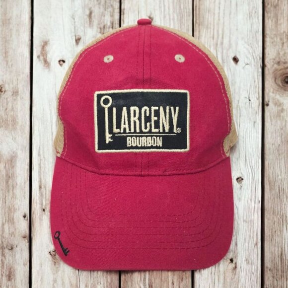 Larceny Bourbon Mesh Snapback Cap Trucker Embroidered Logo Patch Baseball Hat - Picture 1 of 14